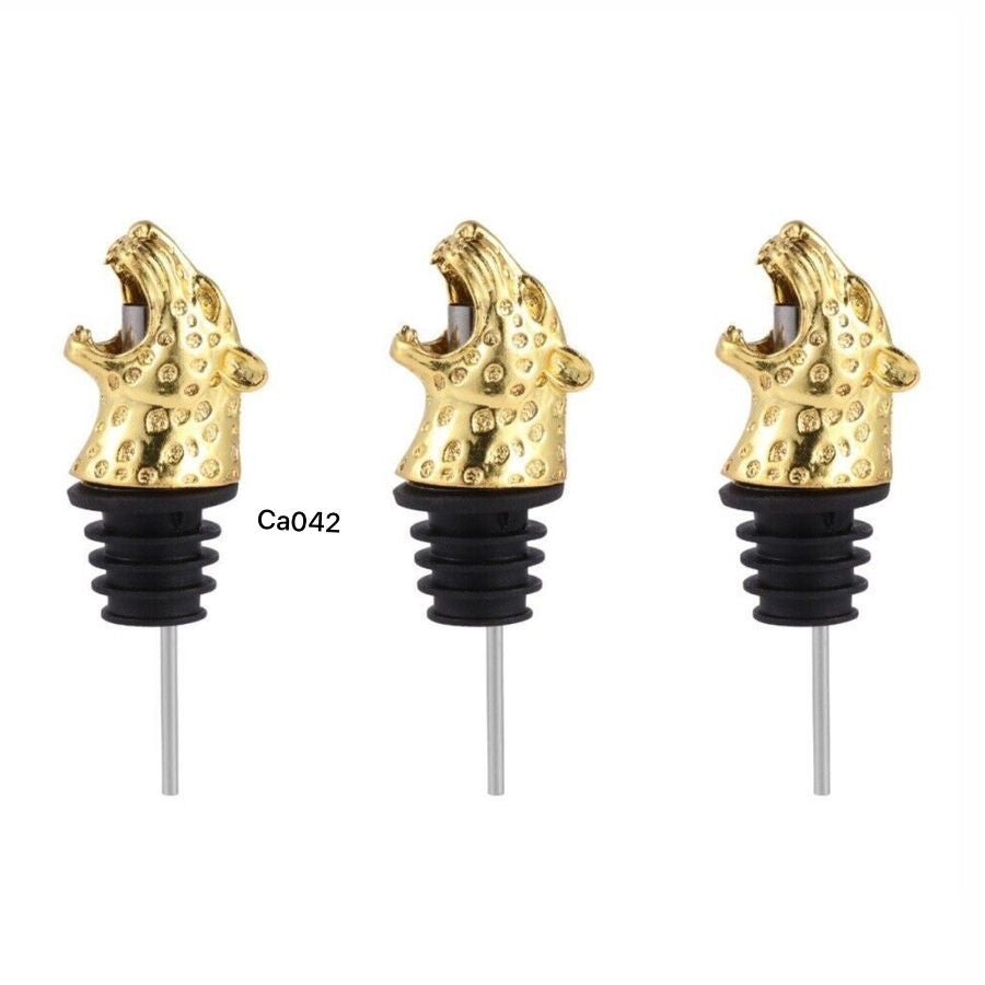 Dispensador de botellas metalico jaguar dorado 10cm* 3.5cm